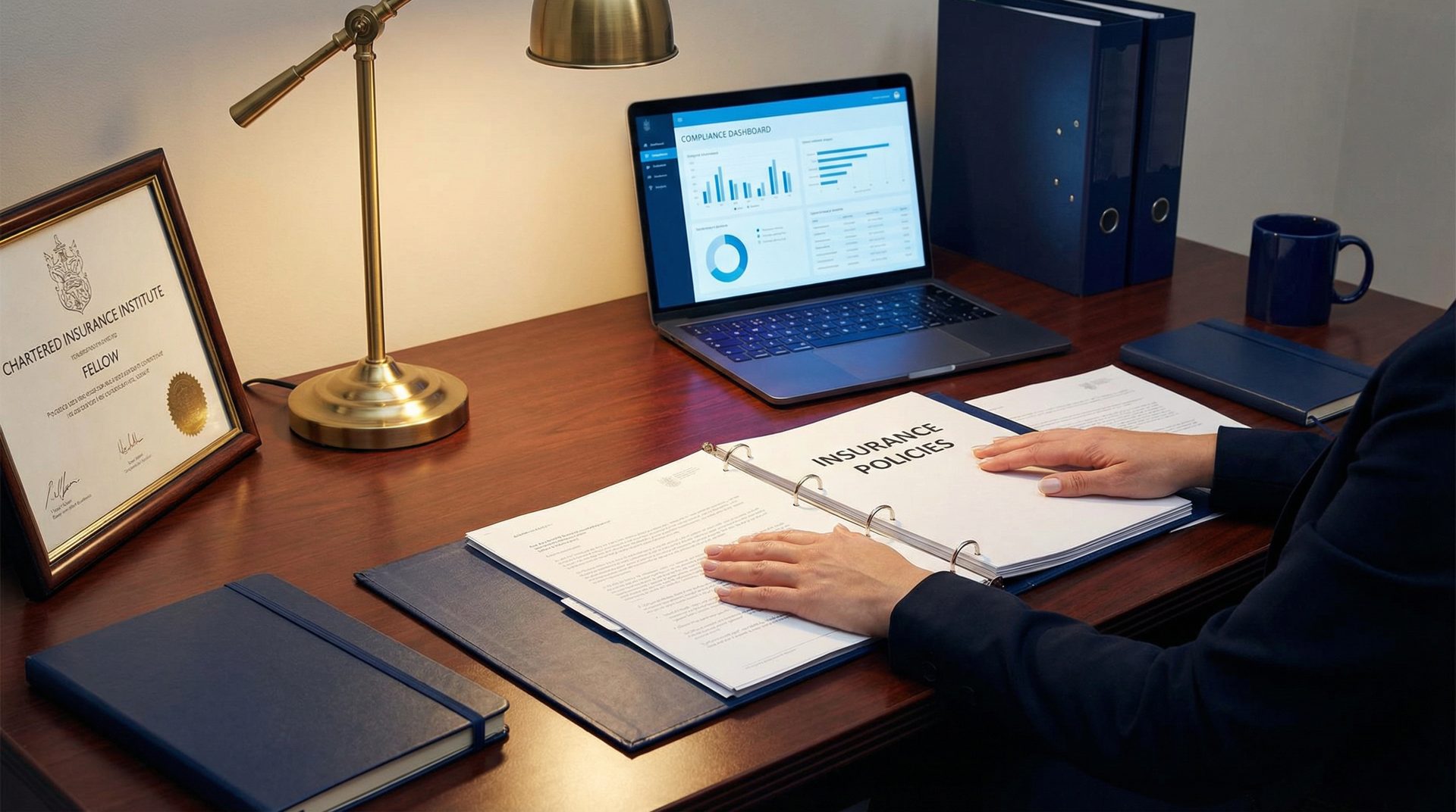CII certified insurance professional reviewing compliance documentation